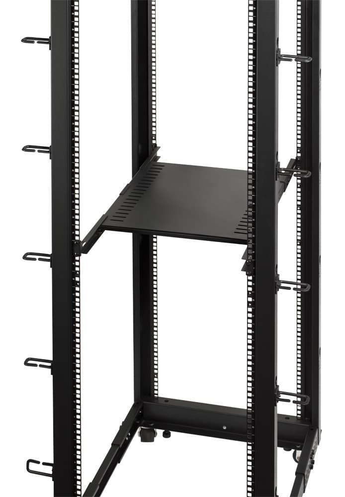 Стойка двухрамная Lanmaster TWT-RACK2-42U-ADJ 42U 480ммX560мм 1000кг черный - фото 1