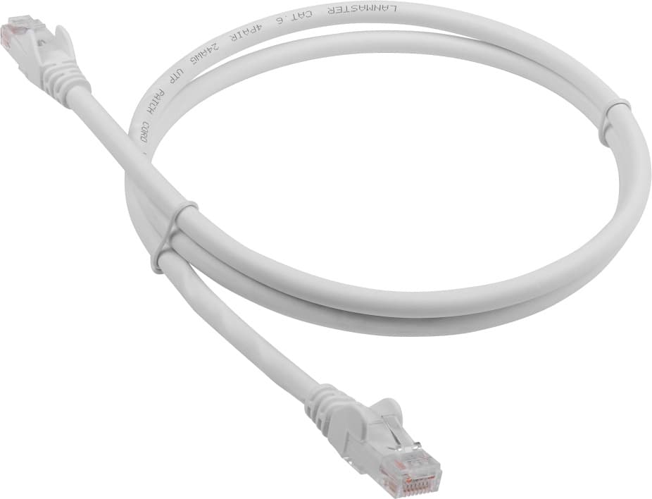 Патч-корд Lanmaster LAN-PC45/U6-3.0-WH UTP RJ-45 вил.-вилка RJ-45 кат.6 3м белый LSZH (уп.:1шт) - фото 1