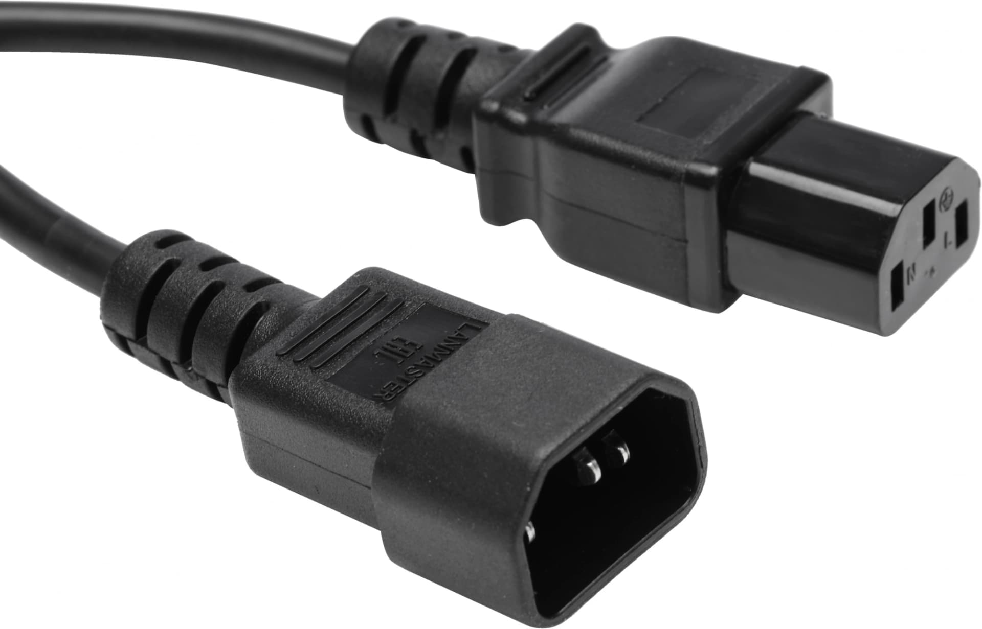 Шнур питания Lanmaster LAN-PP13/14-1.8-BK C13-С14 проводник.:3x0.75мм2 1.8м 220В 10А (упак.:1шт) черный - фото 1