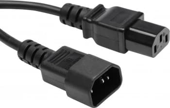 Шнур питания Lanmaster LAN-PP13/14-1.8-BK C13-С14 проводник.:3x0.75мм2 1.8м 220В 10А (упак.:1шт) черный - фото 2