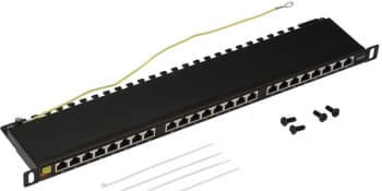 Патч-панель Lanmaster LAN-PPC24S6 19" 0.5U 24xRJ45 кат.5E STP - фото 2