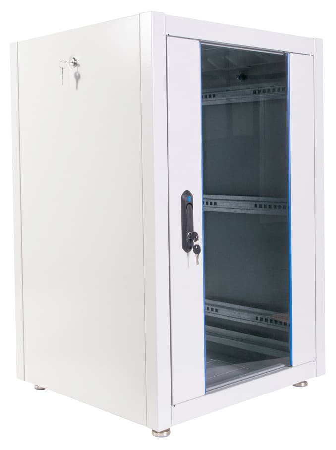 Шкаф коммутационный ЦМО (ШТК-Э-18.6.6-13АА) напольный 18U 598x600мм пер.дв.стекл металл 2 бок.пан. 540кг серый 515мм 43кг 180град. 920мм IP20 - фото 4