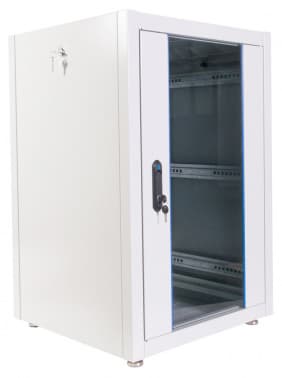 Шкаф коммутационный ЦМО (ШТК-Э-18.6.6-13АА) напольный 18U 598x600мм пер.дв.стекл металл 2 бок.пан. 540кг серый 515мм 43кг 180град. 920мм IP20 - фото 5