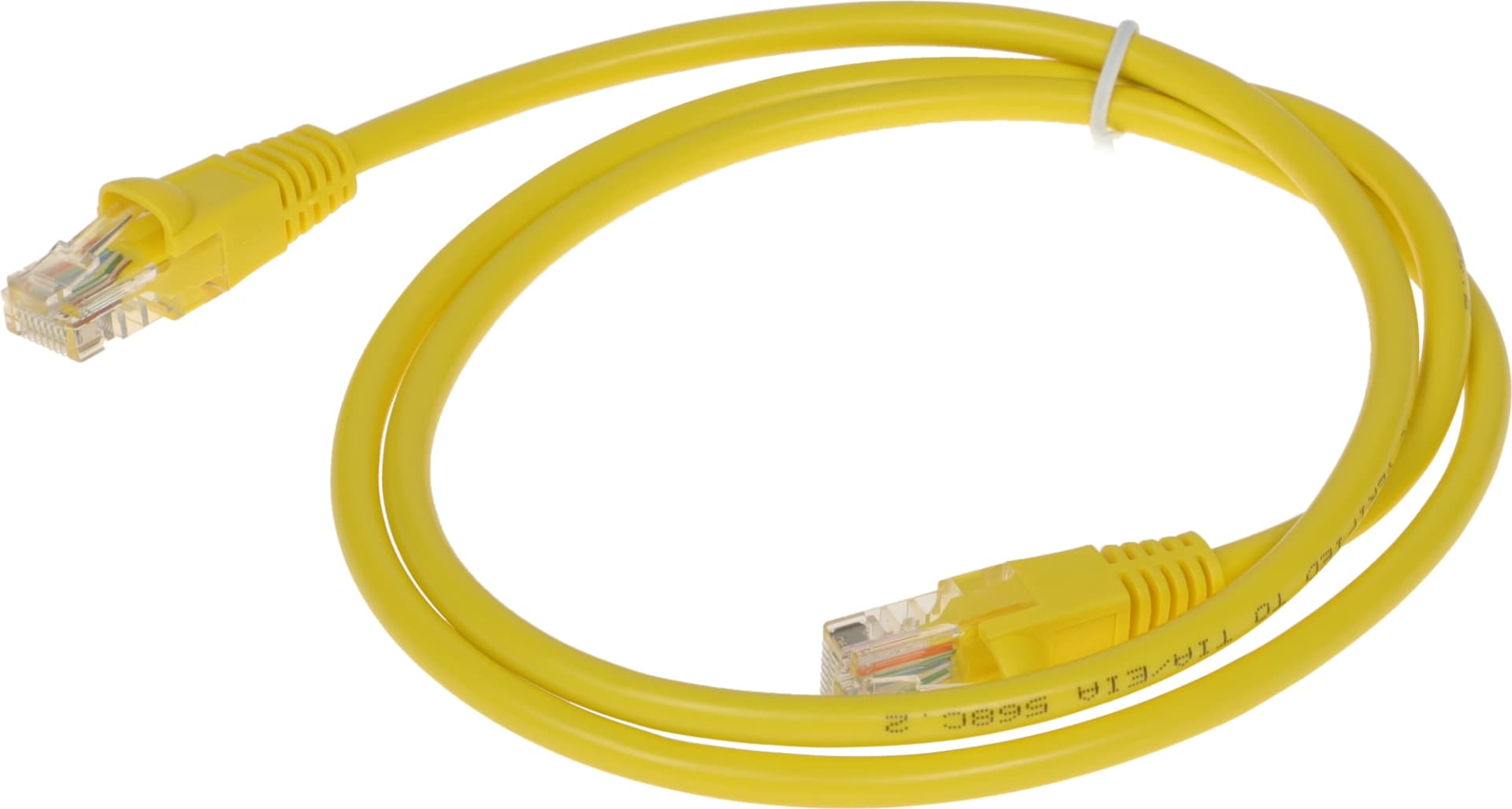 Патч-корд Buro UTP-5E-1M-Y UTP 4 пары cat.5E CCA molded 1м желтый RJ-45 (m)-RJ-45 (m) - фото 1