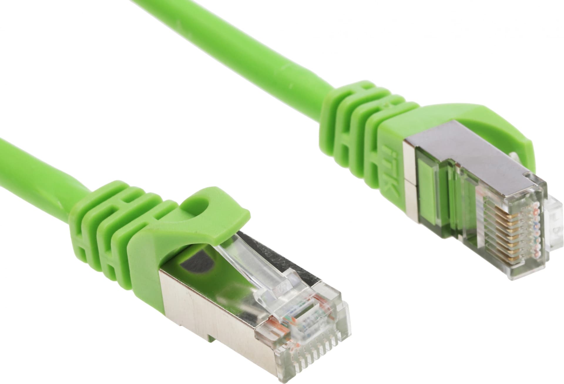 Патч-корд ITK PC02-C5EFL-5M FTP RJ-45 вил.-вилка RJ-45 кат.5E 5м зеленый LSZH (уп.:1шт) - фото 2