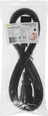 Шнур питания Lanmaster LAN-PP19/20-2.0-BK C19-C20 проводник.:3x1.5мм2 2м 220В 16А черный - фото 2
