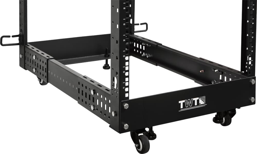 Стойка двухрамная Lanmaster TWT-RACK2-42U-LT-ADJ 42U 600ммX1020мм 360кг черный - фото 1