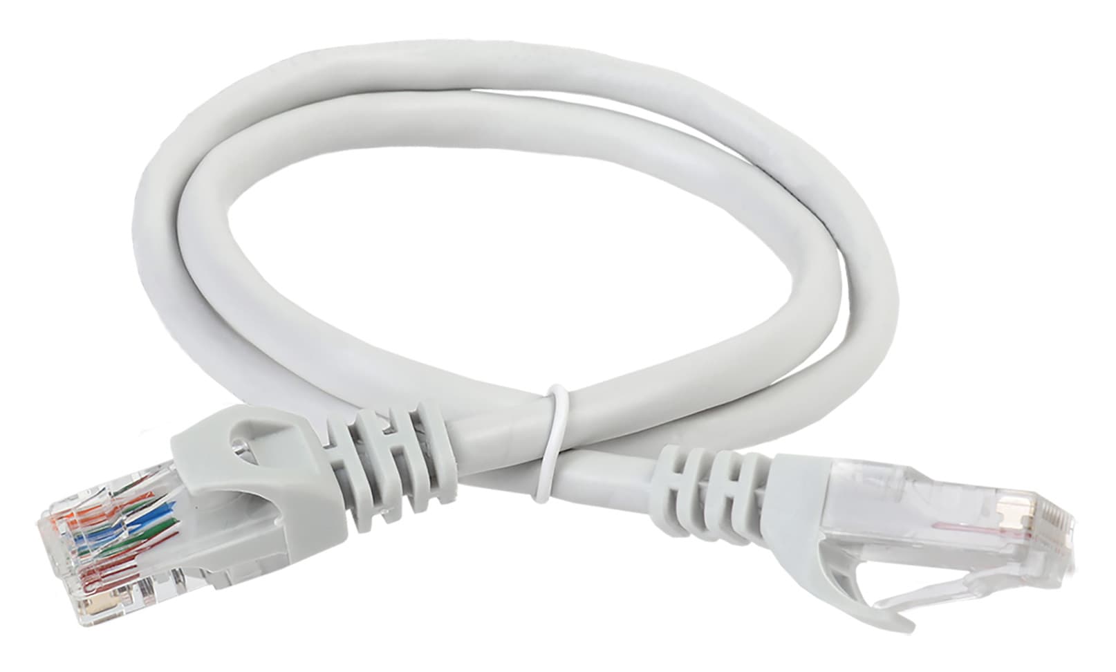 Патч-корд ITK PC01-C5EU-2M UTP RJ-45 вил.-вилка RJ-45 кат.5E 2м серый ПВХ (уп.:1шт) - фото 1