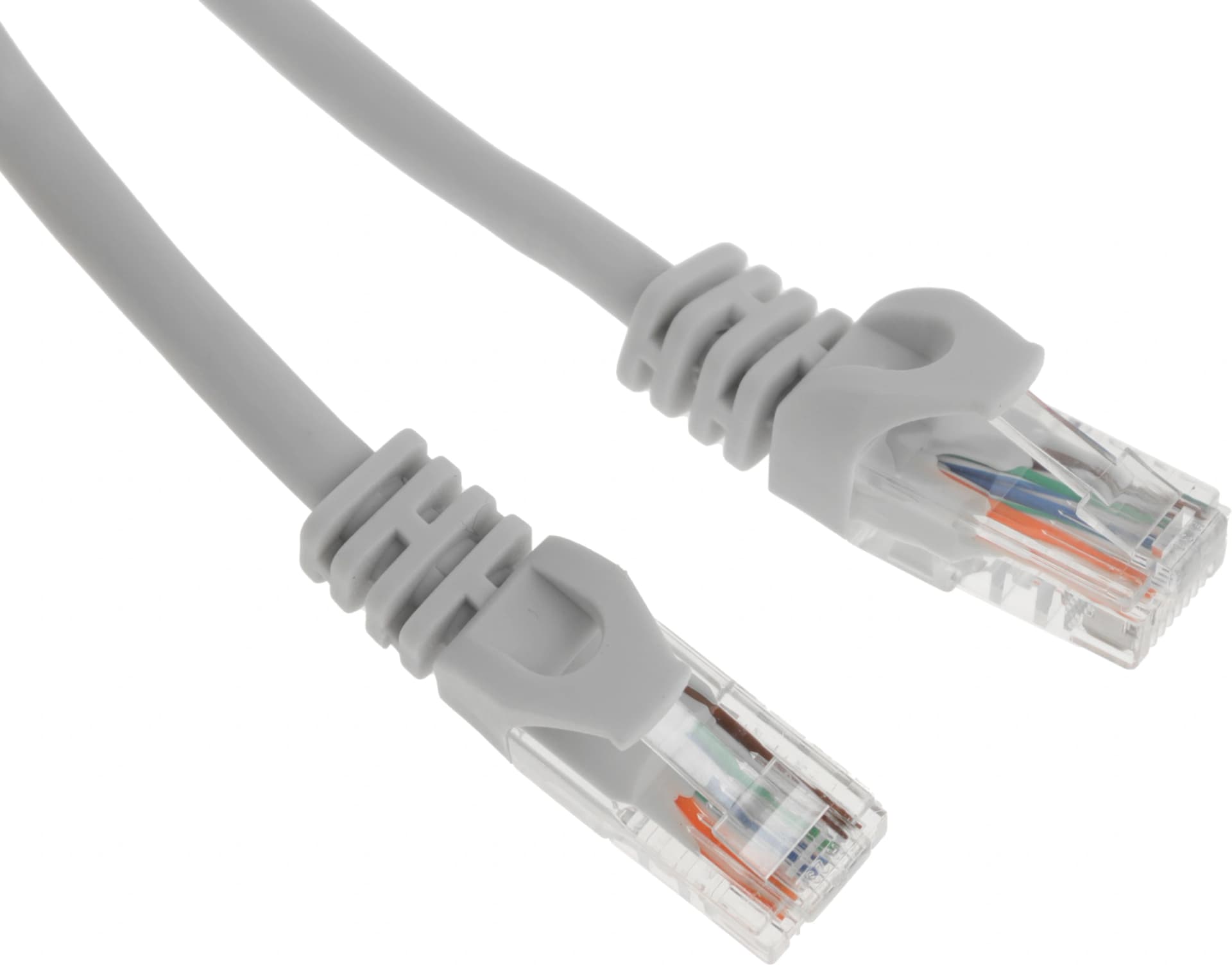 Патч-корд ITK PC01-C5EU-5M UTP RJ-45 вил.-вилка RJ-45 кат.5E 5м серый ПВХ (уп.:1шт) - фото 1