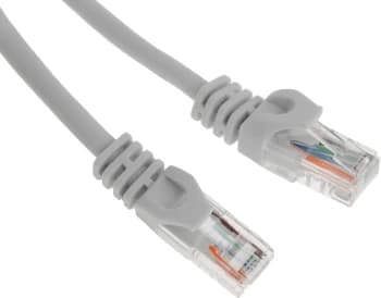 Патч-корд ITK PC01-C5EU-5M UTP RJ-45 вил.-вилка RJ-45 кат.5E 5м серый ПВХ (уп.:1шт) - фото 2