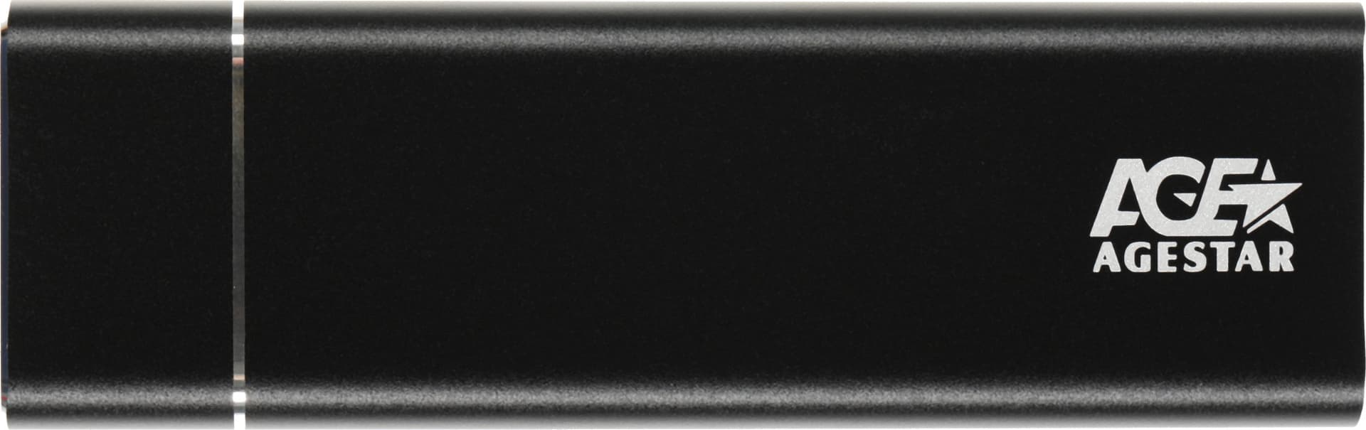 Внешний корпус SSD AgeStar 3UBNF5C SATA III USB 3.0 USB 3.0 Type-С алюминий черный M2 2280 B-key - фото 2