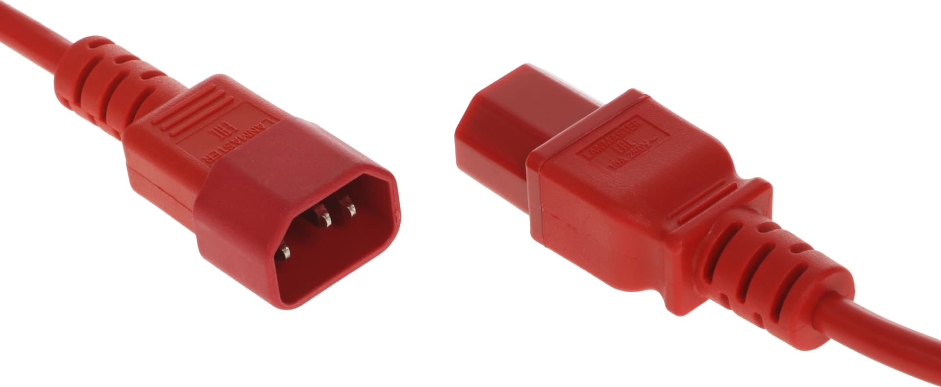 Шнур питания Lanmaster LAN-PP13/14-1.5-RD C13-С14 проводник.:3x0.75мм2 1.5м 220В 10А красный - фото 4