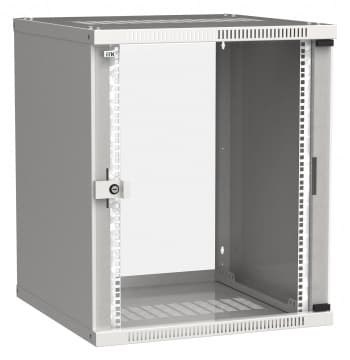 Шкаф коммутационный ITK Linea WE (LWE3-15U66-GF) настенный 15U 600x600мм пер.дв.стекл направл.под закл.гайки 50кг серый 550мм 22.3кг 200град. 715мм IP20 IK08 сталь - фото 2