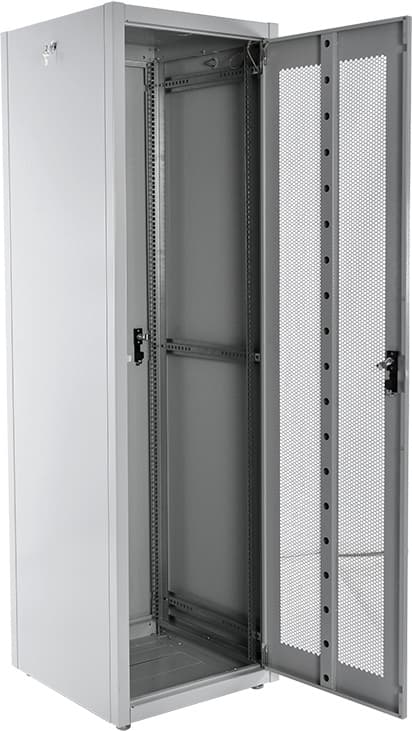Шкаф коммутационный ЦМО (ШТК-Э-42.8.8-44АА) напольный 42U 800x800мм пер.дв.перфор. задн.дв.перфор. 2 бок.пан. направл.под закл.гайки 710кг серый 715мм 105кг 180град. 1987мм IP20 сталь - фото 4