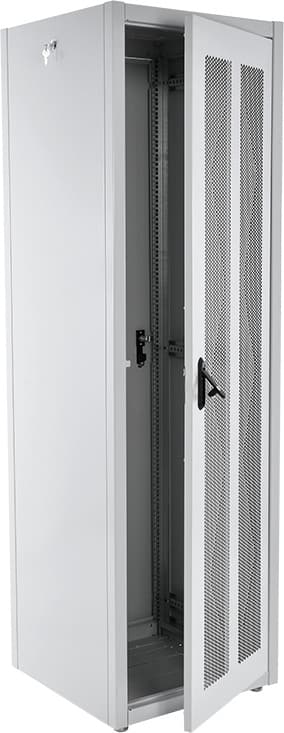 Шкаф коммутационный ЦМО (ШТК-Э-42.8.8-44АА) напольный 42U 800x800мм пер.дв.перфор. задн.дв.перфор. 2 бок.пан. направл.под закл.гайки 710кг серый 715мм 105кг 180град. 1987мм IP20 сталь - фото 3