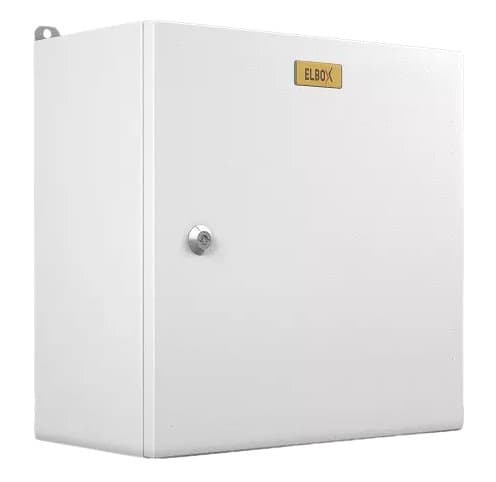 Шкаф электротехнический Elbox EMW-600.600.300-1-IP66 потол.пан. пан.основ. монтаж.пан. одноствор. настенный 600мм 300мм 285мм IP66 IK10 несъемн.бок.пан. 100кг серый сталь уличный всепогодный антиванадальный - фото 1