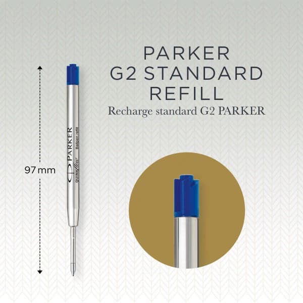 Стержень шариковый Parker QuinkFlow Z08 (1950371) M 1мм синие чернила блистер - фото 2