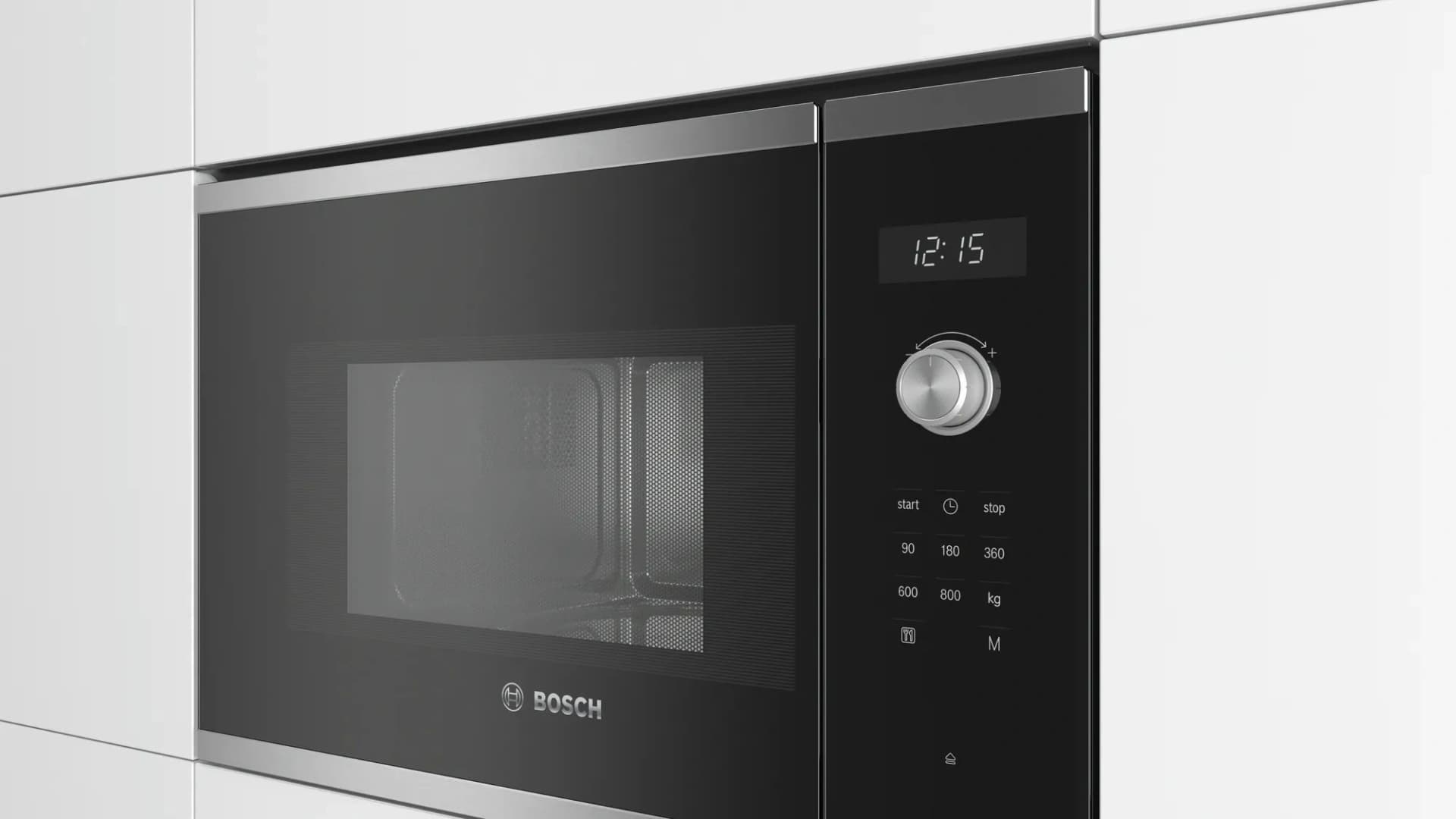 Микроволновая печь Bosch BFL524MS0 20л. 800Вт нержавеющая сталь/черный (встраиваемая) - фото 2