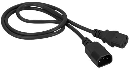 Шнур питания Lanmaster LAN-PP13/14-5.0-BK C13-С14 проводник.:3x0.75мм2 5м 220В 10А (упак.:1шт) черный - фото 1