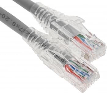 Патч-корд WRline WR-PC-RJ45-UTP-5E-0.3-GY FTP RJ-45 вил.-вилка RJ-45 кат.5E 0.3м серый LSZH (уп.:1шт) - фото 2