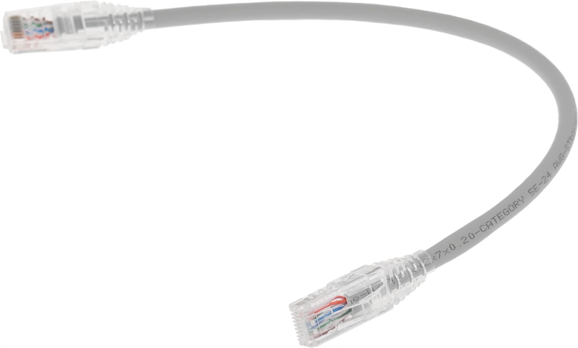 Патч-корд WRline WR-PC-RJ45-UTP-5E-0.3-GY FTP RJ-45 вил.-вилка RJ-45 кат.5E 0.3м серый LSZH (уп.:1шт) - фото 3