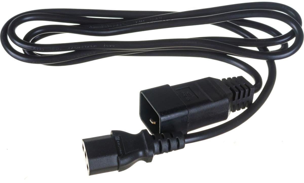 Шнур питания Lanmaster LAN-PP13/20-2.0-BK C13-C20 проводник.:3x0.75мм2 2м 220В 10А черный - фото 1