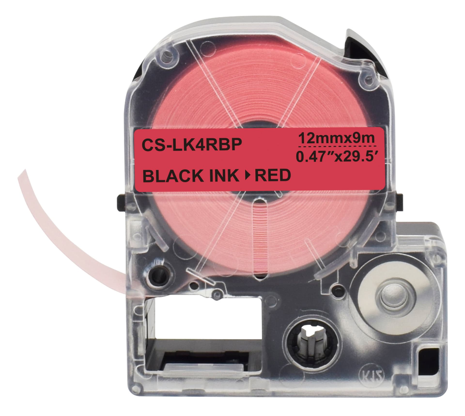 Картридж ленточный Cactus CS-LK4RBP LK-4RBP черный на красном 12x9 для Epson LW300/LW400/LW700/LW600P/LW1000P/K400/Z700/Z900 - фото 2