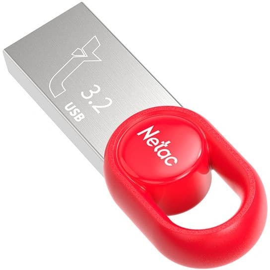Флеш Диск Netac 32Gb UM2 NT03UM2N-032G-32RE USB3.2 серебристый/красный - фото 4