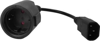 Шнур питания Lanmaster LAN-PPS/14-0.2-BK Schuko-С14 проводник.:3x0.75мм2 0.2м 220В 10А (упак.:1шт) черный - фото 2