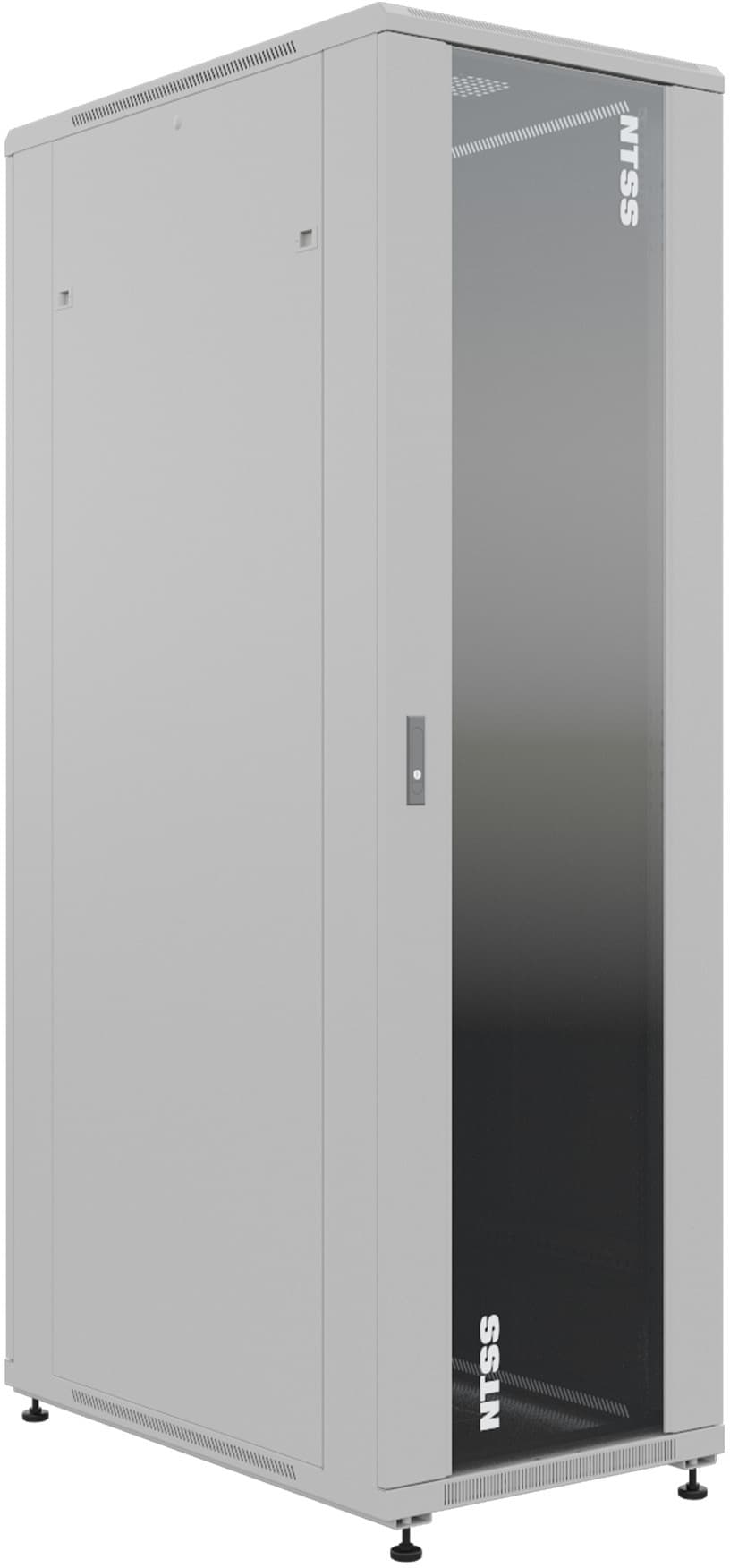 Шкаф серверный NTSS Премиум (NTSS-R42U80100GS) напольный 42U 800x1000мм пер.дв.стекл металл 900кг серый 910мм 134кг 1987мм IP20 сталь - фото 2