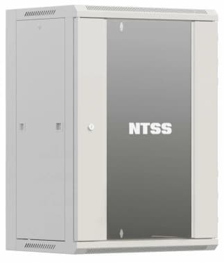 Шкаф коммутационный NTSS Премиум (NTSS-W15U6045GS-2) настенный 15U 600x450мм пер.дв.стекл 60кг серый 365мм 27кг 220град. 770мм IP20 сталь - фото 2