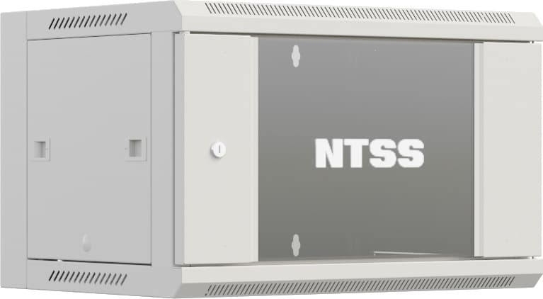 Шкаф коммутационный NTSS Премиум (NTSS-W6U6060GS-2) настенный 6U 600x600мм пер.дв.стекл 60кг серый 500мм 19.5кг 220град. 370мм IP20 сталь - фото 4
