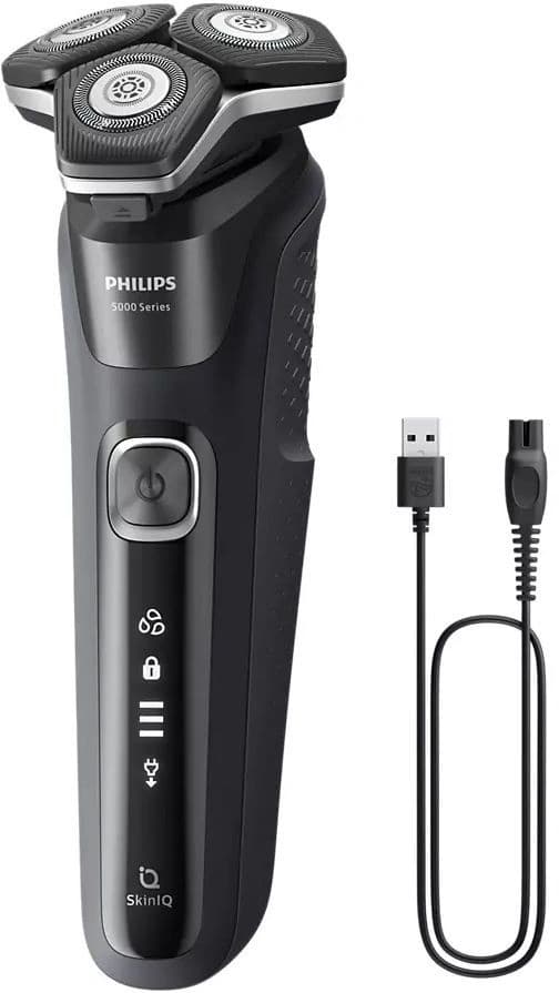 Бритва роторная Philips S5898/35 реж.эл.:3 питан.:аккум. черный/серый - фото 2