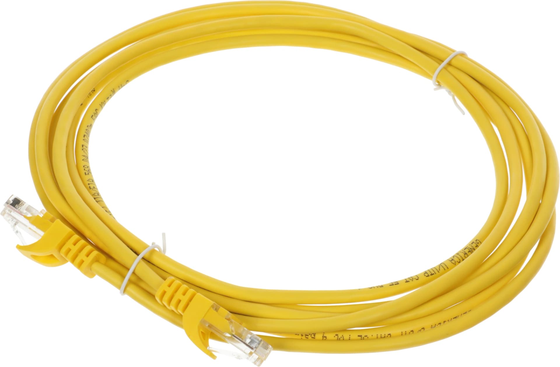 Патч-корд ITK Generica PC05-C5EU-3M-G U/UTP RJ-45 вил.-вилка RJ-45 кат.5E 3м желтый ПВХ - фото 4
