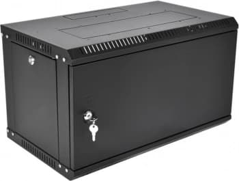 Шкаф коммутационный ЦМО ШРН-Эконом (ШРН-Э-9.650.1-9005) настенный 9U 600x650мм пер.дв.стал.лист 65кг черный 600мм 20.3кг 180град. 480мм IP20 металл - фото 2