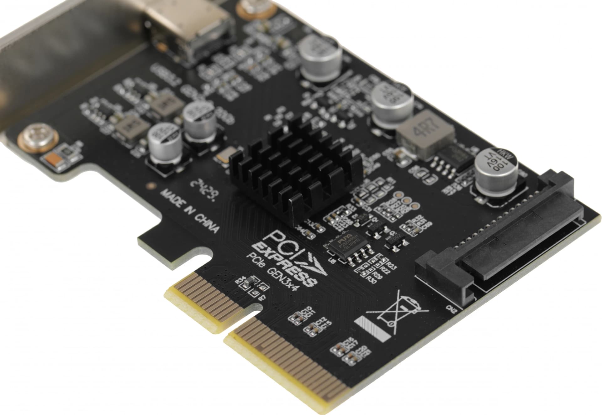 Контроллер PCI-E ASM3242 1xUSB3.1 Type-C Bulk - фото 4