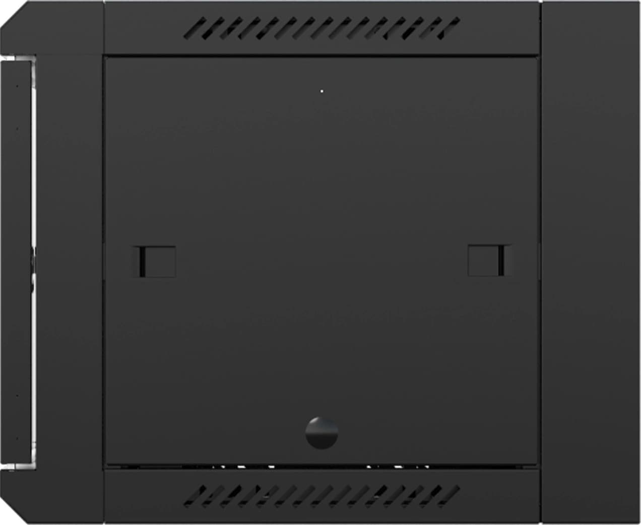 Шкаф коммутационный NTSS NTSS-W12U6045GS (NTSS-W12U6045GS-BL) настенный 12U 570x450мм пер.дв.стекл 60кг черный 350мм 22.2кг 220град. 635мм IP20 сталь - фото 3