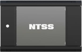 Шкаф коммутационный NTSS (NTSS-W6U6060GS-BL) настенный 6U 570x600мм пер.дв.стекл 60кг черный 500мм 18.8кг 220град. 370мм IP20 сталь - фото 5
