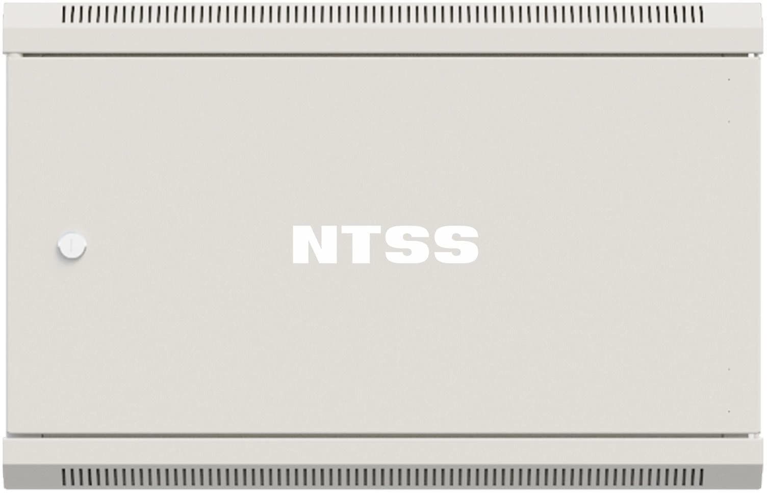 Шкаф коммутационный NTSS Премиум (NTSS-W6U6060FD) настенный 6U 570x600мм пер.дв.металл 60кг серый 500мм 18.8кг 220град. 370мм IP20 сталь - фото 1
