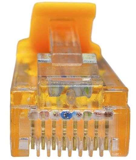 Патч-корд Suprlan 10-0161 UTP RJ-45 вил.-вилка RJ-45 кат.5E 0.5м желтый LSZH 26AWG - фото 4