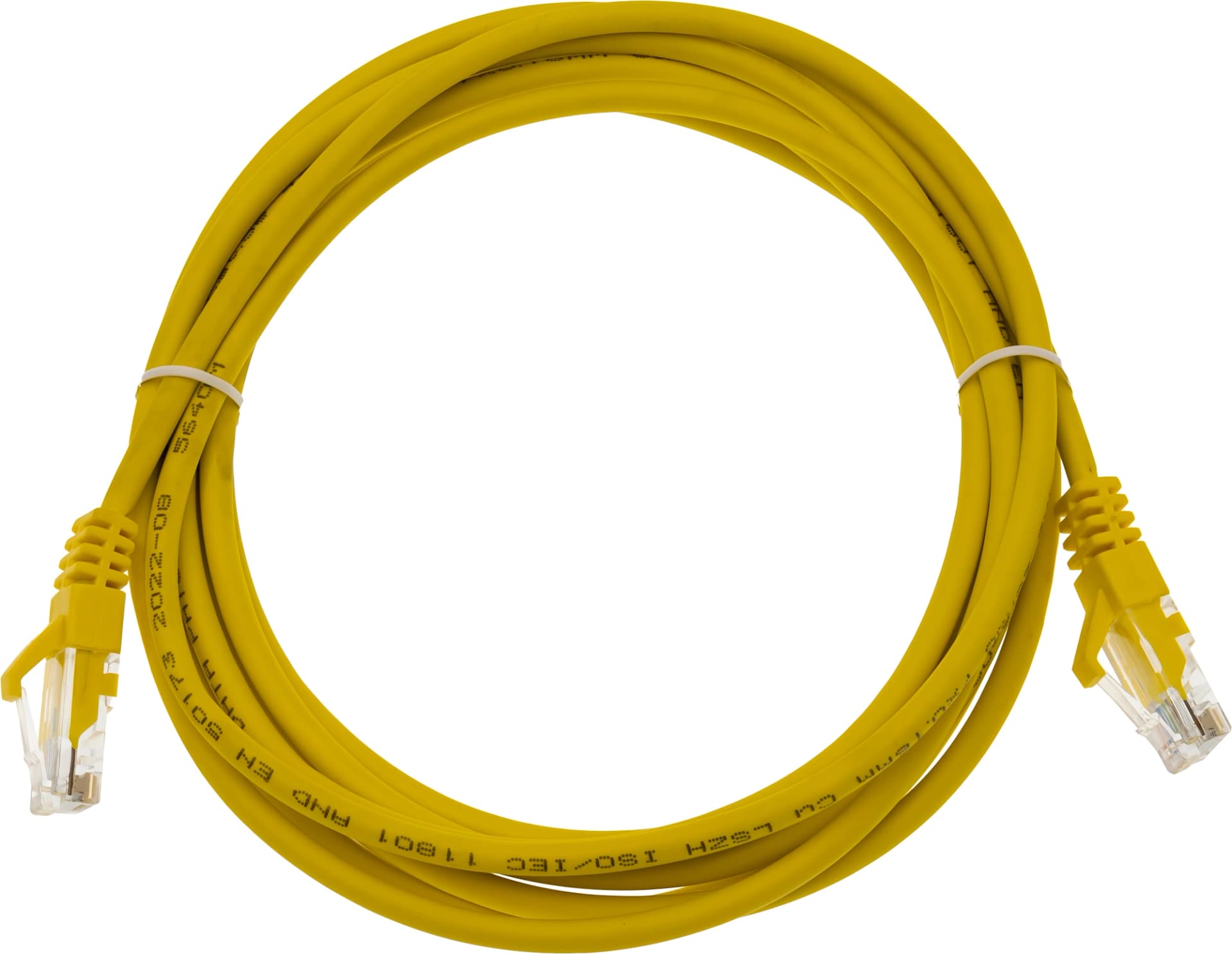 Патч-корд Suprlan 10-0164 UTP RJ-45 вил.-вилка RJ-45 кат.5E 3м желтый LSZH 26AWG - фото 5