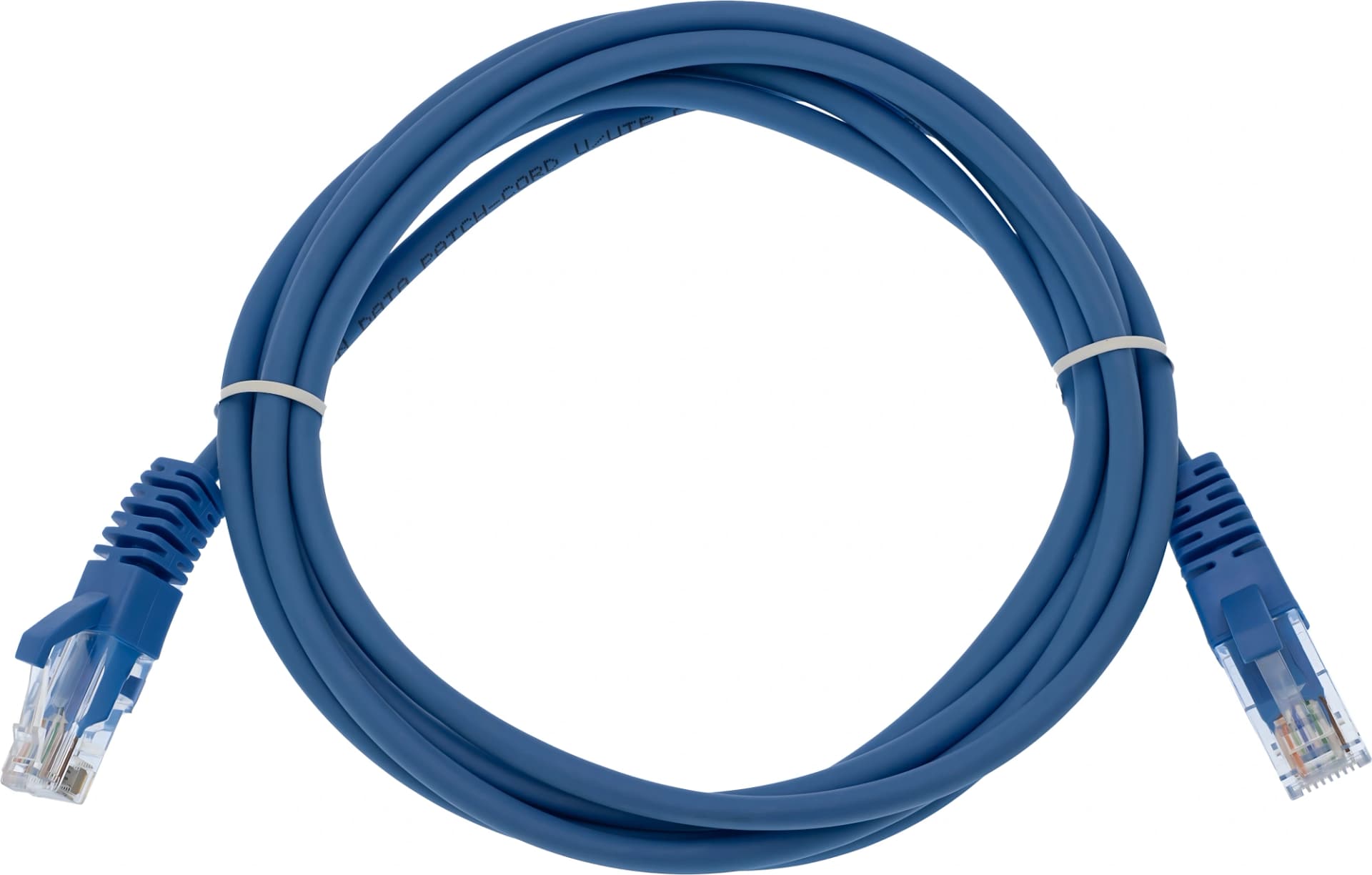 Патч-корд Suprlan 10-0149 UTP RJ-45 вил.-вилка RJ-45 кат.5E 3м синий LSZH 26AWG - фото 3