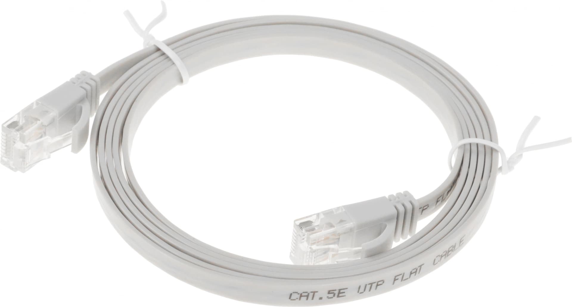 Патч-корд Buro Flat 10Гбит/с UTP 4 пары cat.5E Cu molded 1.5м серый RJ-45 (m)-RJ-45 (m) (BU-5E-FLAT-1.5M-G) - фото 3