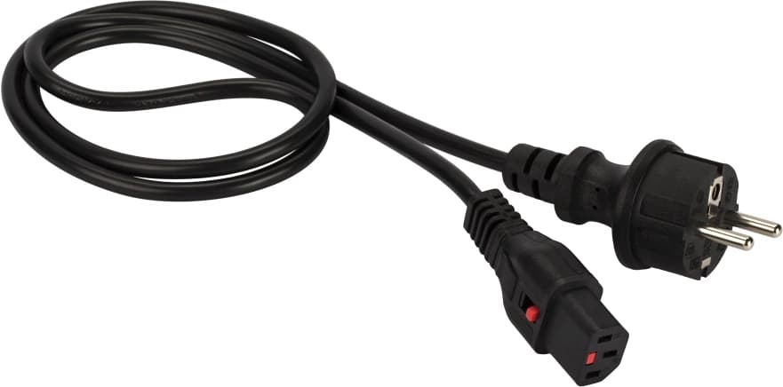 Шнур питания Lanmaster LAN-PP13L/SH-2.0-BK C13-Schuko проводник.:3x0.75мм2 2м 220В 10А черный - фото 1