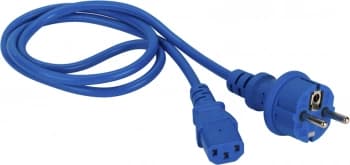 Шнур питания Lanmaster LAN-PP13/SH-1.0-BL C13-Schuko проводник.:3x0.75мм2 1м 220В 10А синий - фото 2