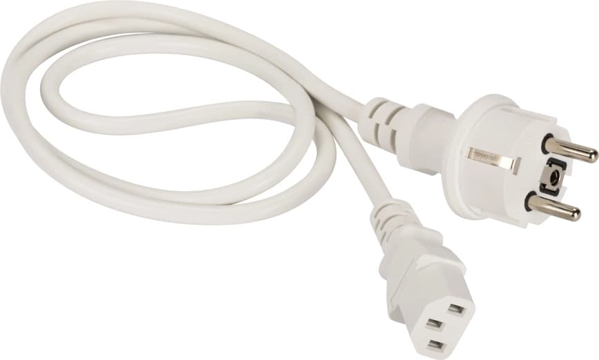 Шнур питания Lanmaster LAN-PP13/SH-1.0-WH C13-Schuko проводник.:3x0.75мм2 1м 220В 10А белый - фото 1