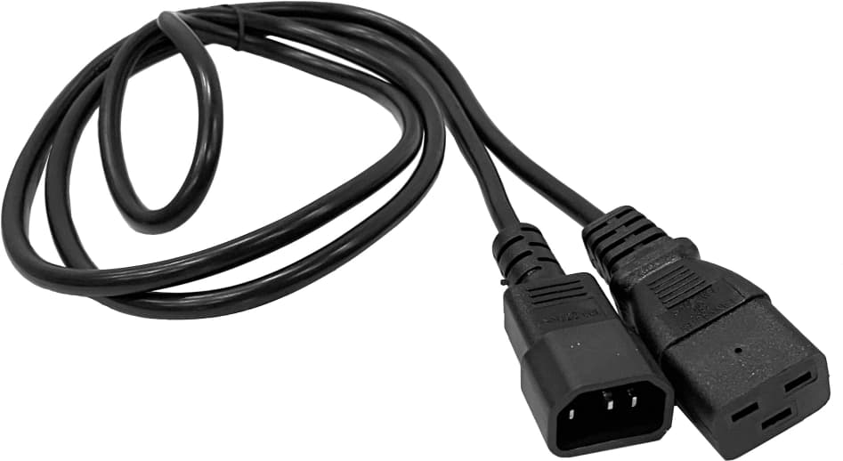 Шнур питания Lanmaster LAN-PP19/14-1.8-BK C19-С14 проводник.:3x0.75мм2 1.8м 220В 10А черный - фото 1