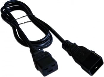 Шнур питания Lanmaster LAN-PP19/20-1.0-BK C19-C20 проводник.:3x1.5мм2 1м 220В 16А черный - фото 2