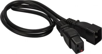 Шнур питания Lanmaster LAN-PP19L/20-1.0-BK C19-C20 проводник.:3x1.5мм2 1м 220В 16А черный - фото 2