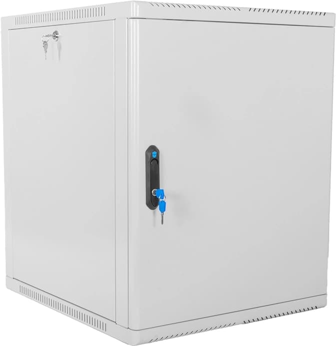 Шкаф коммутационный ЦМО (ШРН-12.350.1) настенный 12U 600x359мм пер.дв.металл 200кг серый 300мм 14кг 180град. 612мм металл - фото 1